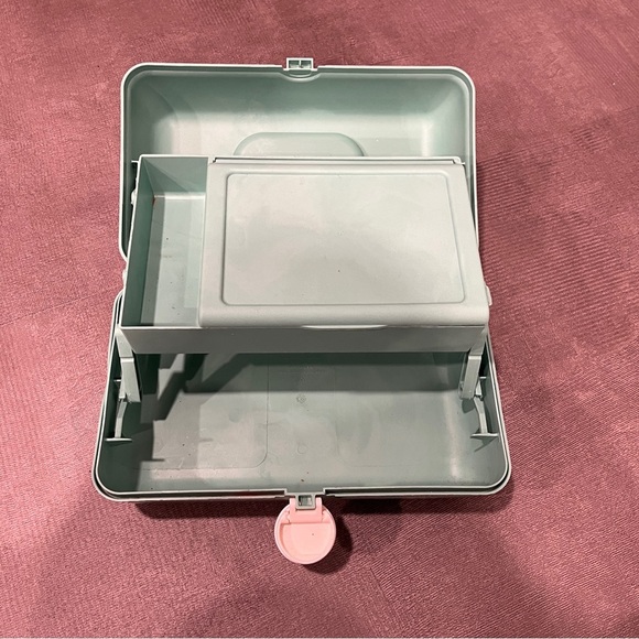 Caboodles Mint Green Carrying Makeup Case with Handle - Picture 5 of 7